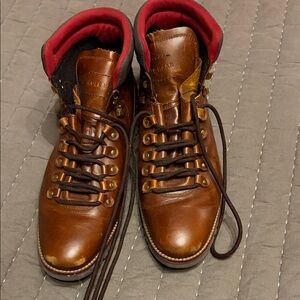 Cole Haan Men's Tan Leather Hiking Boots
